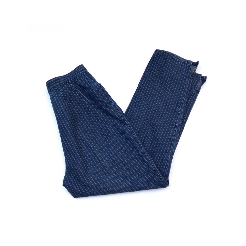 Vintage 90s high rise trouser jeans pants Liz Claiborne pinstripe denim